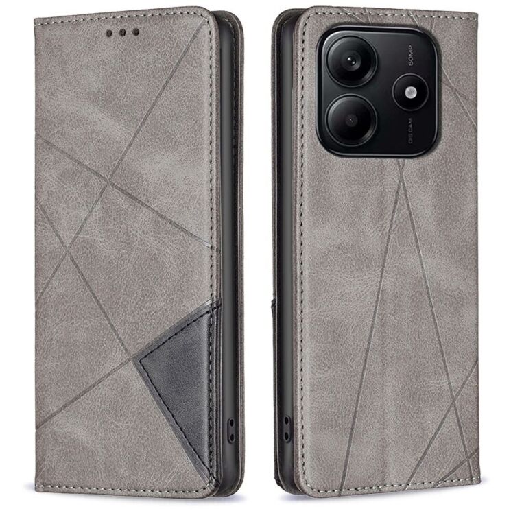 Чехол UniCase Geometric Pattern для Xiaomi Redmi Note 14 5G - Grey: фото 1 из 8
