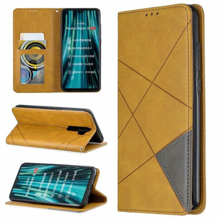 Чехол UniCase Geometric Pattern для Xiaomi Redmi Note 8 Pro - Brown: фото 1 из 9