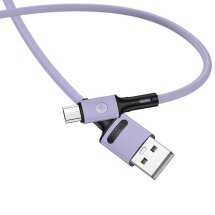 Дата-кабель USAMS US-SJ435 U52 USB to MicroUSB (2.1A, 1m) - Violet: фото 1 из 15