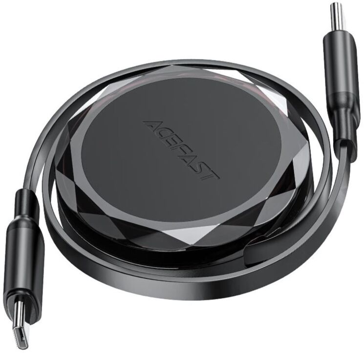 Кабель ACEFAST C13-03 Type-C to Type-C 60W (0.8m) - Black (981966B) Кабель ACEFAST C13-03 Type-C to Type-C 60W (0.8m) - Black: фото 1 из 8