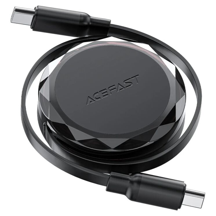 Кабель ACEFAST C13-03 Type-C to Type-C 60W (0.8m) - Black (981966B) Кабель ACEFAST C13-03 Type-C to Type-C 60W (0.8m) - Black: фото 2 из 8
