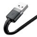 Кабель Baseus Cafule USB to Lightning (2A, 3m) CALKLF-RG1 - Black / Grey (896021BH). Фото 3 из 15