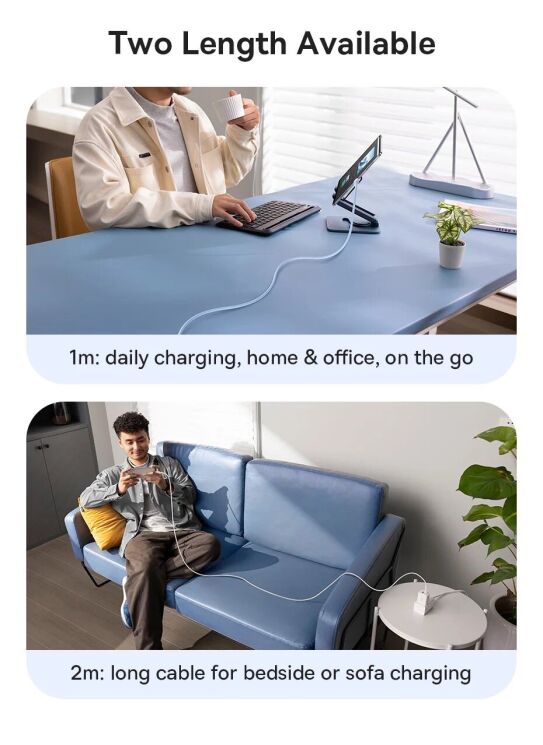 Кабель Baseus Silky Series Type-C to Lightning (20W, 1m) P10377700113-00 - Black: фото 15 из 17