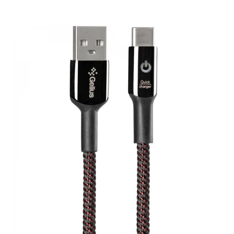 Кабель Gelius Pro Smart GP-U08c Type-C (2A, 1m) - Black: фото 1 из 3