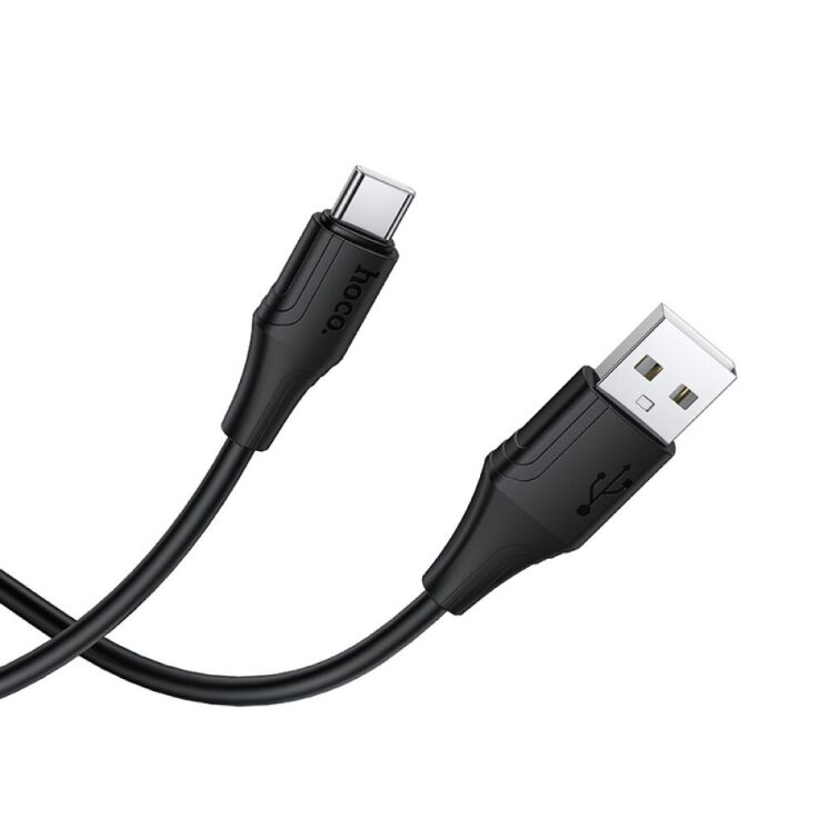 Кабель Hoco X124 USB to Type-C (3A, 1m) - Black: фото 3 з 7