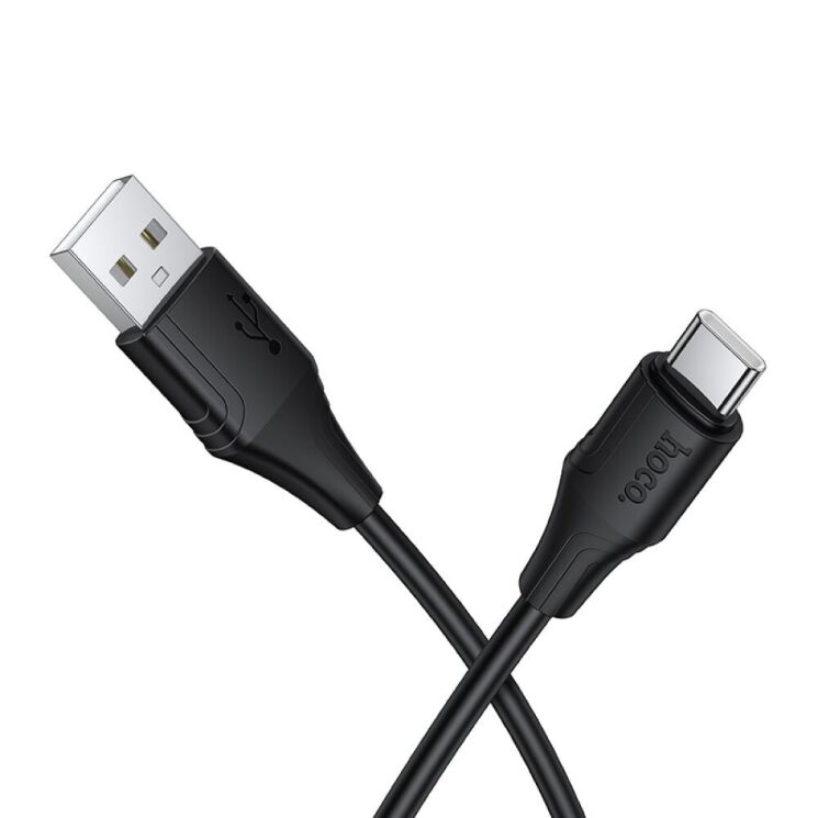 Кабель Hoco X124 USB to Type-C (3A, 1m) - Black: фото 2 з 7
