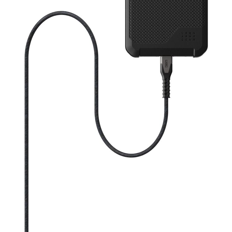 Кабель URBAN ARMOR GEAR (UAG) Kevlar Core Type-C to Type-C - Black / Gray: фото 7 з 8