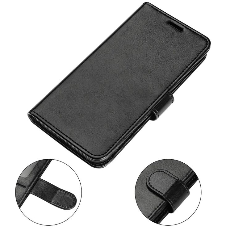 Класичний чохол-книжка Deexe Wallet Style для OPPO A6x - Black: фото 7 з 8