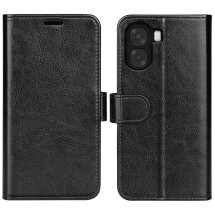 Класичний чохол-книжка Deexe Wallet Style для OPPO A6x - Black: фото 1 з 8