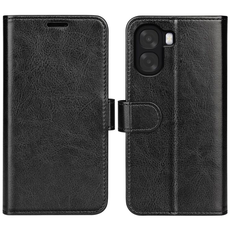 Класичний чохол-книжка Deexe Wallet Style для OPPO A6x - Black: фото 1 з 8