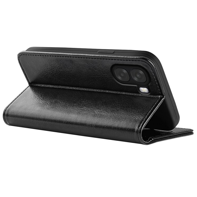 Класичний чохол-книжка Deexe Wallet Style для OPPO A6x - Black: фото 4 з 8