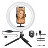 Комплект блогера ACCLAB 4 в 1 Ring of Light AL-LR101MB - Black (981626B)