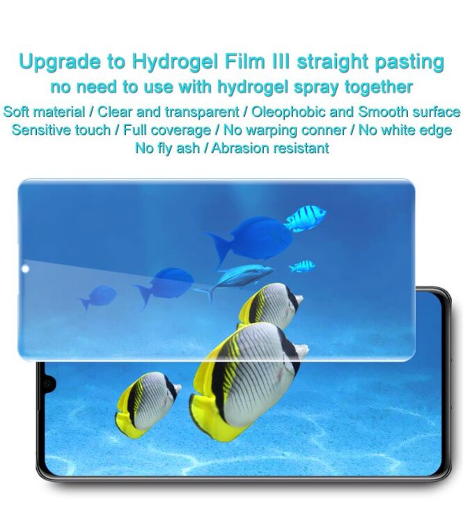Комплект защитных пленок IMAK Full Coverage Hydrogel Film для Huawei P30: фото 6 из 14