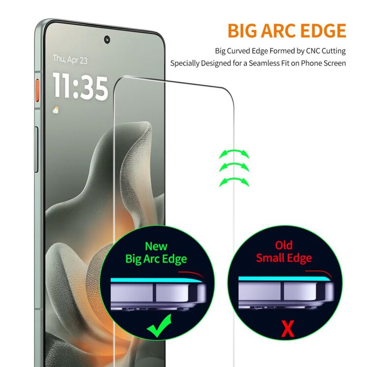 Комплект захисних стекол HAT PRINCE 0.26mm Set для Motorola Moto G17 Power (408406) Комплект захисних стекол HAT PRINCE 0.26mm Set для Motorola Moto G17 Power: фото 4 з 6