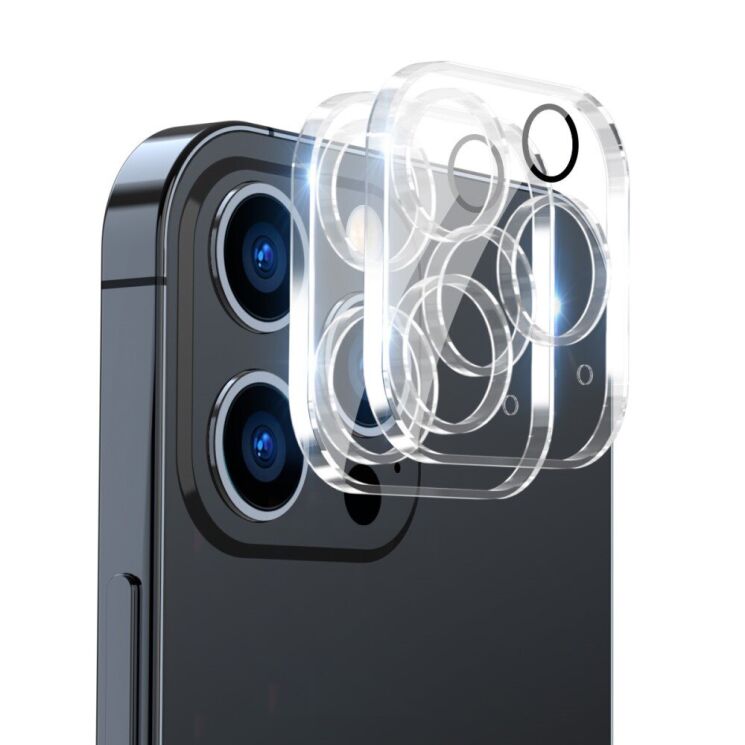 Комплект захисних стекол на камеру ENKAY Rear Camera Lens для iPhone 15 Pro / 15 Pro Max - Black: фото 1 з 7