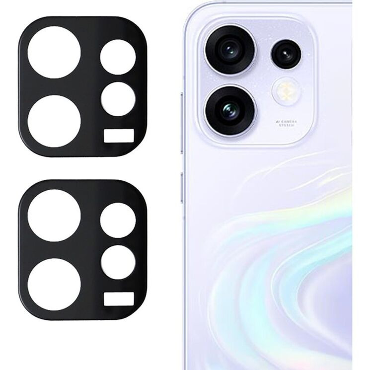 Комплект защитных стекол на заднюю камеру Deexe Black Lens Protector для OPPO Reno 16 - Black: фото 1 из 6