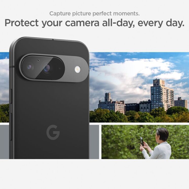 Комплект защитных стекол Spigen (SGP) Optik EZ Fit для Google Pixel 9: фото 12 из 14