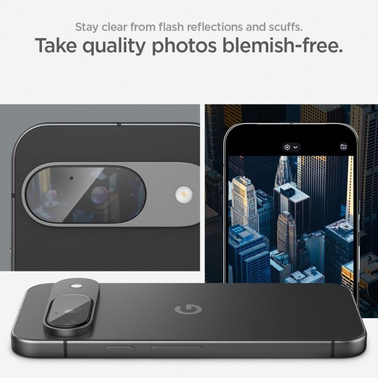 Комплект защитных стекол Spigen (SGP) Optik EZ Fit для Google Pixel 9: фото 11 из 14