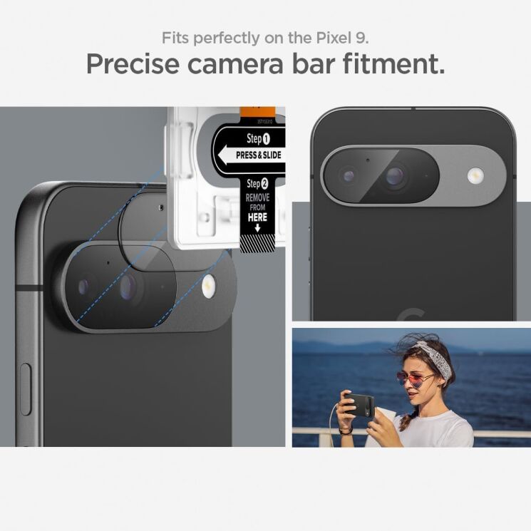 Комплект защитных стекол Spigen (SGP) Optik EZ Fit для Google Pixel 9: фото 10 из 14