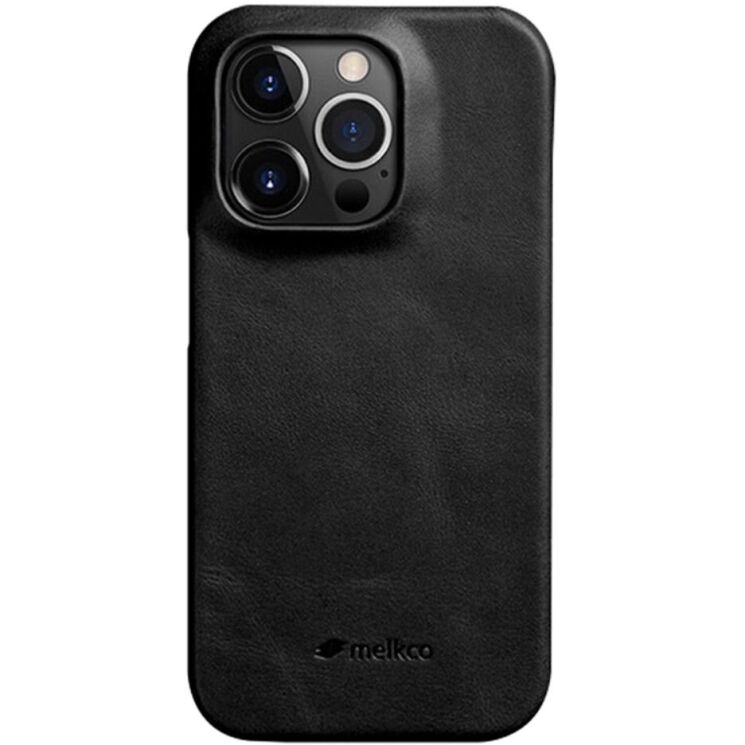 Кожаный чехол MELKCO Regal Snap для Apple iPhone 15 Pro Max - Black: фото 1 из 7