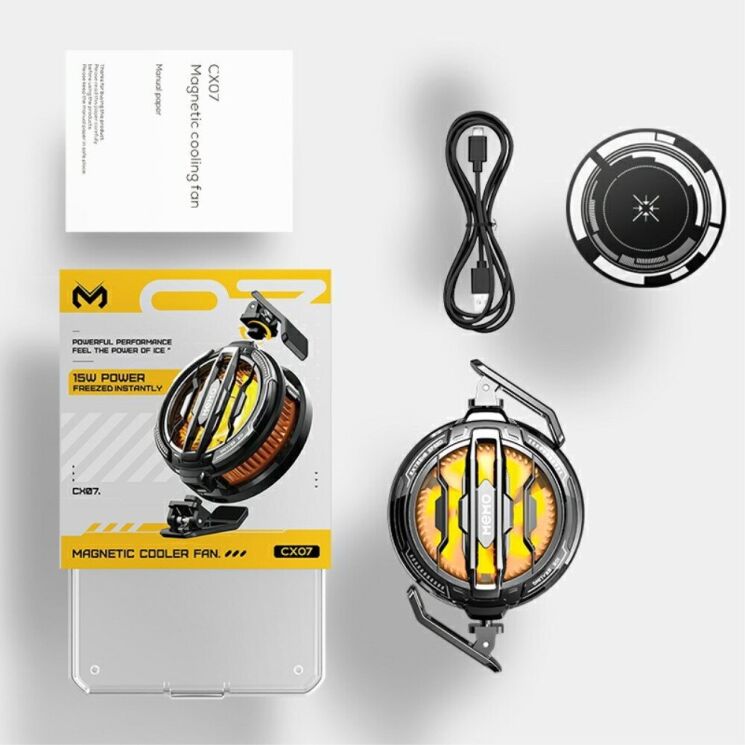 Кулер-вентилятор для смартфона MEMO CX07 Magnetic Cooler - Black: фото 20 з 20