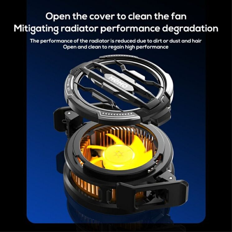 Кулер-вентилятор для смартфона MEMO CX07 Magnetic Cooler - Black: фото 6 з 20