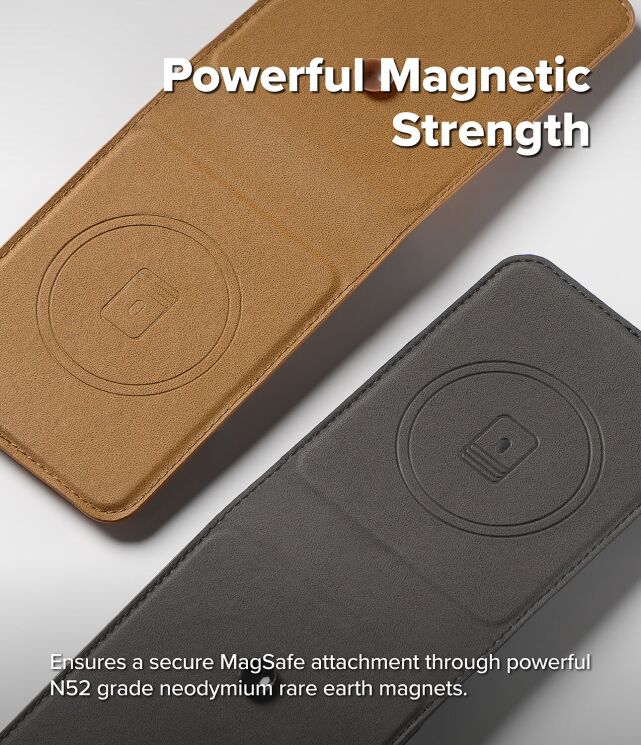 Накладной чехол-кошелек Ringke Folio Grip Wallet Magnetic (FF) для Samsung Galaxy Flip 7 (8800293855842) - Black: фото 5 из 11