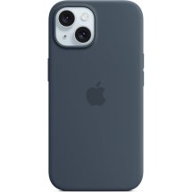 Оригинальный чехол Silicone Case with MagSafe для Apple iPhone 15 (MT0N3) - Storm Blue: фото 1 из 3