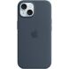 Оригинальный чехол Silicone Case with MagSafe для Apple iPhone 15 (MT0N3) - Storm Blue (339991L). Фото 1 из 3