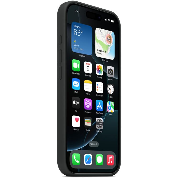 Оригинальный чехол Silicone Case with MagSafe для Apple iPhone 16 Pro (MYYJ3) - Black: фото 5 из 5