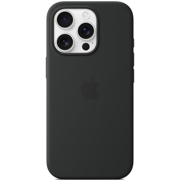 Оригинальный чехол Silicone Case with MagSafe для Apple iPhone 16 Pro (MYYJ3) - Black: фото 2 из 5