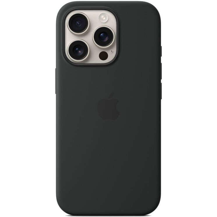Оригинальный чехол Silicone Case with MagSafe для Apple iPhone 16 Pro (MYYJ3) - Black: фото 1 из 5