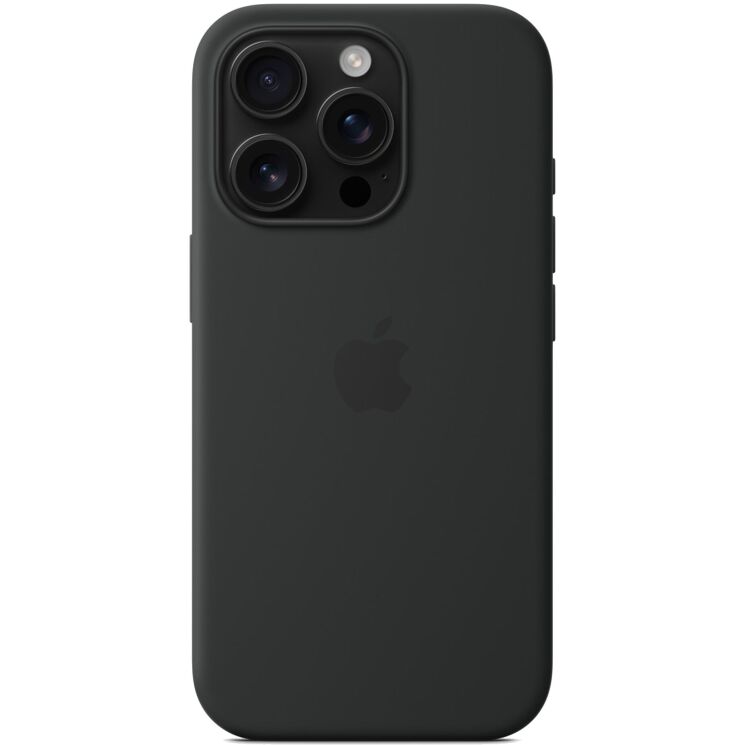 Оригинальный чехол Silicone Case with MagSafe для Apple iPhone 16 Pro (MYYJ3) - Black: фото 3 из 5