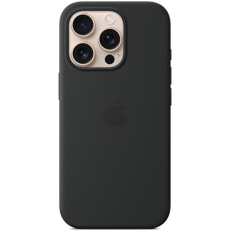 Оригинальный чехол Silicone Case with MagSafe для Apple iPhone 16 Pro (MYYJ3) - Black: фото 4 из 5