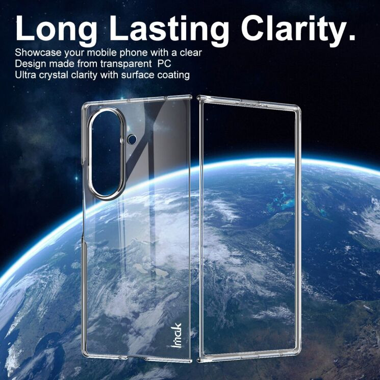 Пластиковий чохол IMAK Crystal II Pro (FF) для Samsung Galaxy Fold 7 - Transparent: фото 8 з 9