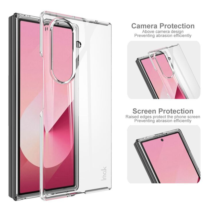 Пластиковий чохол IMAK Crystal II Pro (FF) для Samsung Galaxy Fold 7 - Transparent: фото 7 з 9