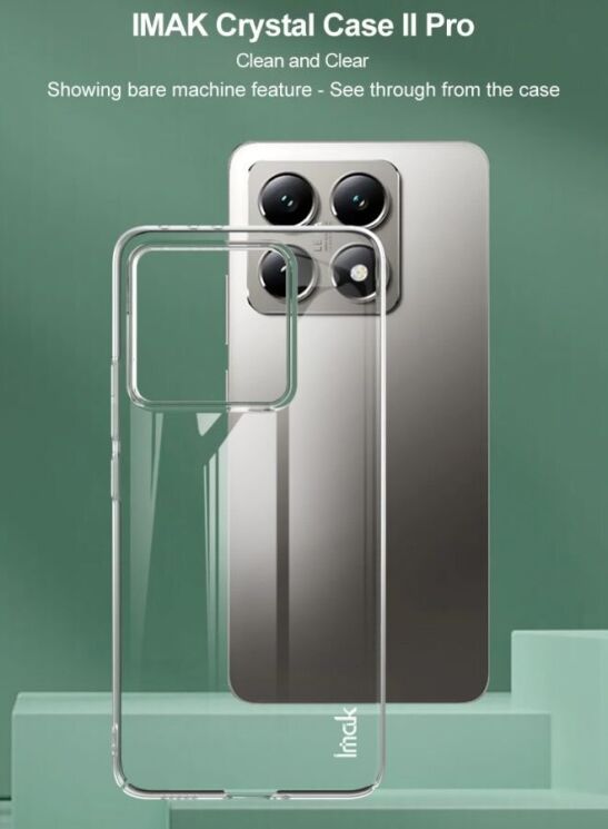 Пластиковый чехол IMAK Crystal II Pro для Xiaomi 14T - Transparent: фото 8 из 9