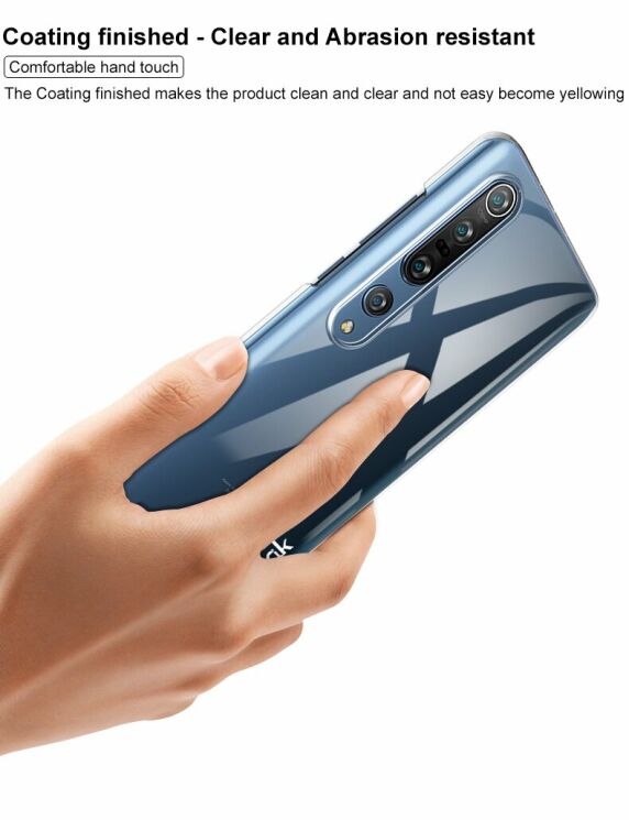 Пластиковый чехол IMAK Crystal II Pro для Xiaomi Mi 10 / Mi 10 Pro - Transparent: фото 9 из 14