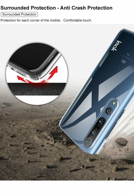 Пластиковый чехол IMAK Crystal II Pro для Xiaomi Mi 10 / Mi 10 Pro - Transparent: фото 10 из 14