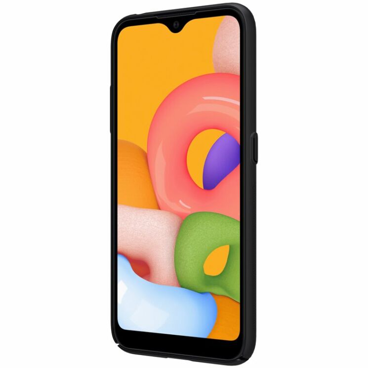 Пластиковий чохол NILLKIN Frosted Shield для Samsung Galaxy A01 (A015) - Black: фото 5 з 20