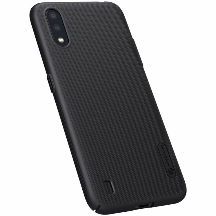 Пластиковий чохол NILLKIN Frosted Shield для Samsung Galaxy A01 (A015) - Black: фото 6 з 20