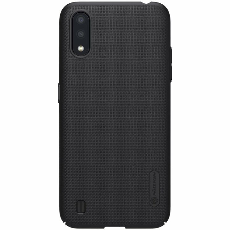 Пластиковий чохол NILLKIN Frosted Shield для Samsung Galaxy A01 (A015) - Black: фото 2 з 20
