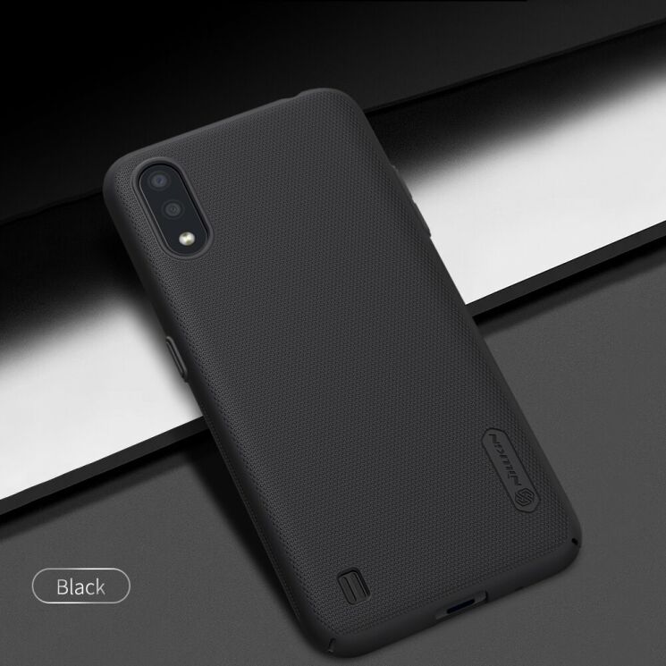 Пластиковий чохол NILLKIN Frosted Shield для Samsung Galaxy A01 (A015) - Black: фото 7 з 20