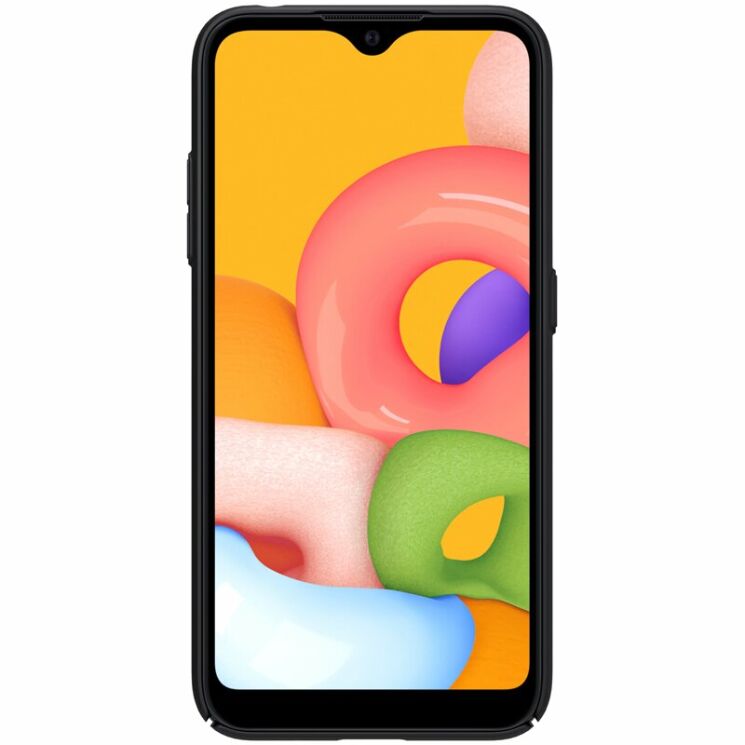 Пластиковий чохол NILLKIN Frosted Shield для Samsung Galaxy A01 (A015) - Black: фото 3 з 20