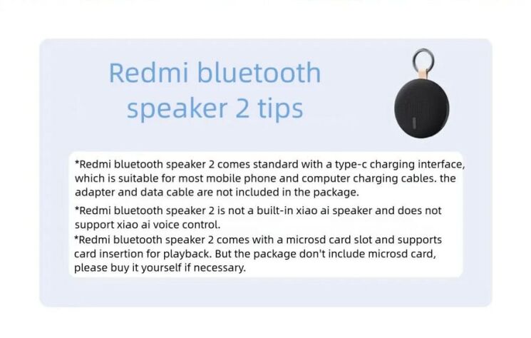 Портативна акустика Xiaomi Redmi Bluetooth Speaker 2 (QBH4327CN) - Black: фото 17 з 19