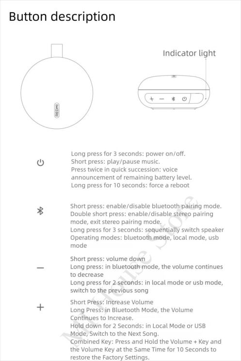 Портативна акустика Xiaomi Redmi Bluetooth Speaker 2 (QBH4327CN) - Black: фото 19 з 19