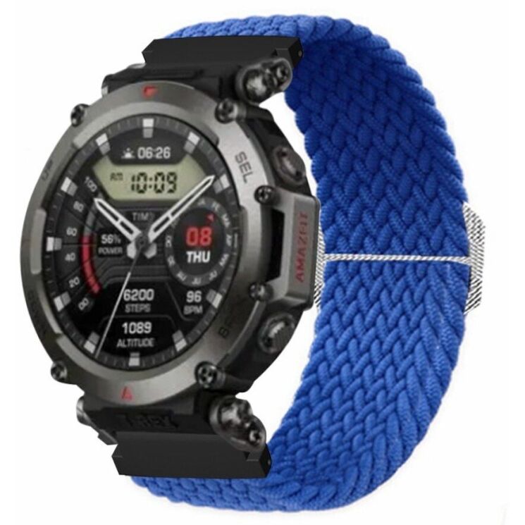 Ремінець Deexe Braided Strap для Huami Amazfit T-ReX Ultra - Dark Blue: фото 3 з 4