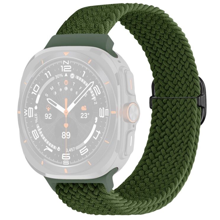 Ремешок Deexe Braided Strap для Samsung Galaxy Watch Ultra (47mm) - Green: фото 1 из 7