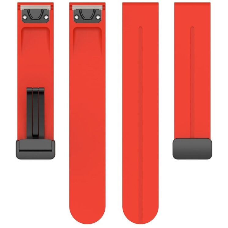 Ремешок Deexe Color Soft Line для часов Garmin c креплением QuickFit 26mm - Red: фото 5 из 10