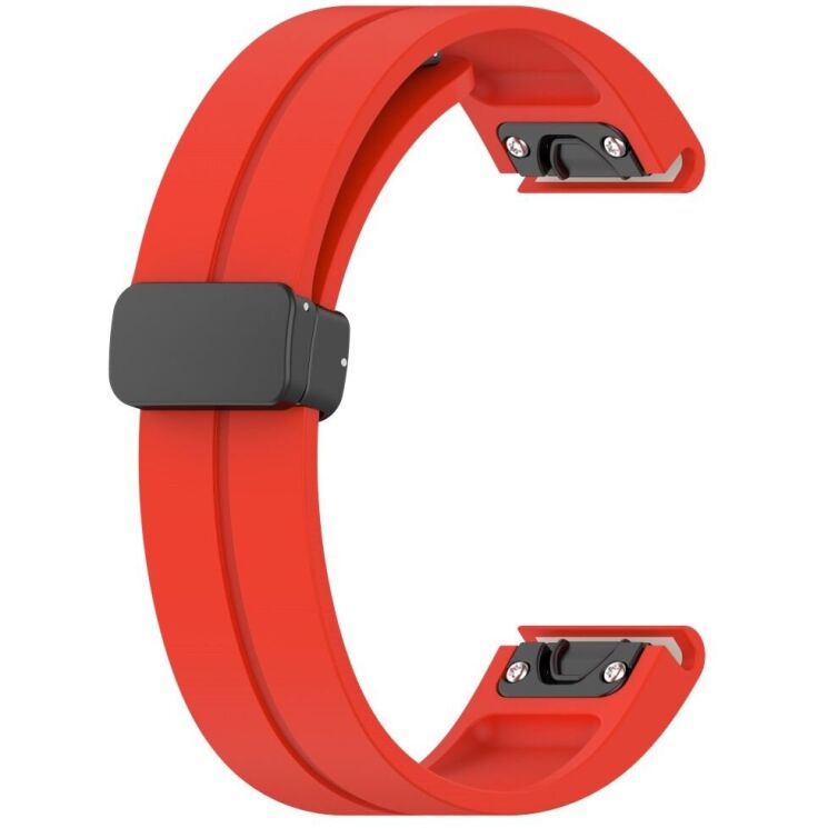 Ремешок Deexe Color Soft Line для часов Garmin c креплением QuickFit 26mm - Red: фото 3 из 10